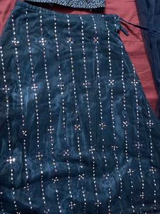 Teal Embellished Lehenga Choli