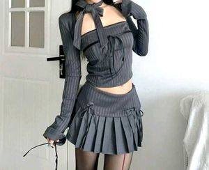 y2k co ords set dress cute with pleated skirt 🌷😝