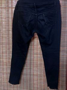 High-Waisted Black Jeans