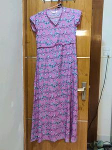 Pink Floral party wear gown