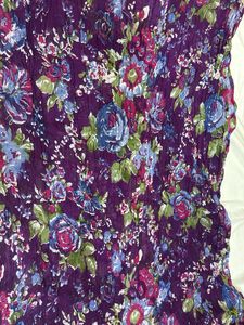 Purple floral dupatta