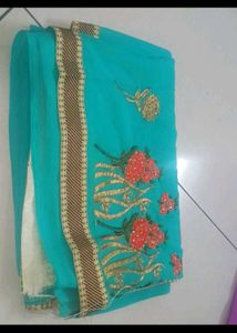 Elegant Pink And Green Saree