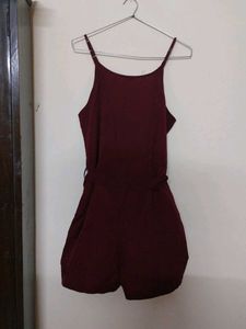 Burgundy Romper