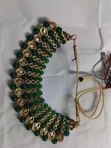 Green Kundan Necklace Set