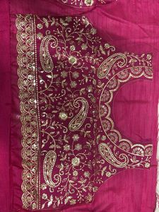 Embroidered Magenta Blouse