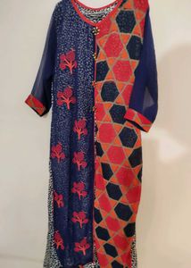 Printed Straight Long Length Kurti For Festive