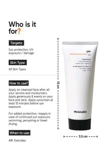 Minimalist SPF 50 Sunscreen