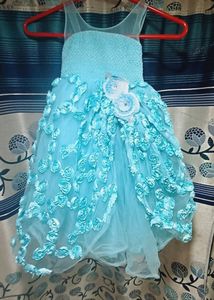 Floral Net Rose Gown