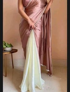 Elegant Mauve Pearl Saree