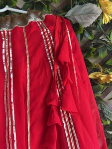 Red &amp; Gold Ethnic Skirt