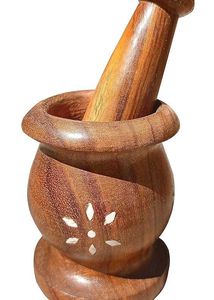 Wooden Mortar and Pestle Set