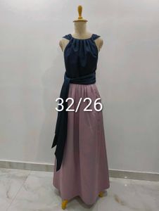 Elegant Navy &amp; Lilac gown