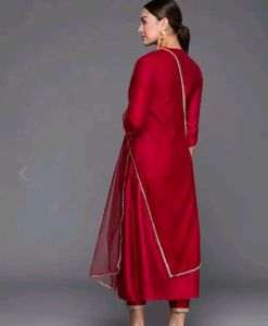 Red Embroidered Salwar Kameez