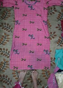 Pink Printed Kurta