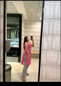 Pink Striped Kurta