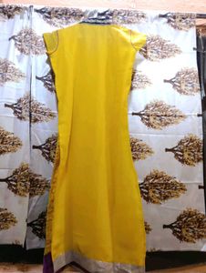 Yellow Embellished Kurta