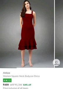 Chic Maroon Bodycon Dress