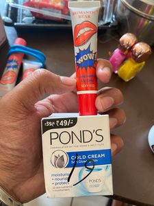 Ponds cold cream with free Wow Lip color