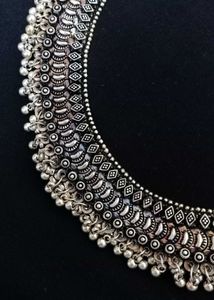 Boho Silver Statement Necklace