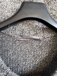 Gray Knit Pullover Sweater