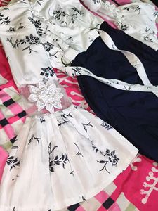 Bell sleeves Floral White Dress