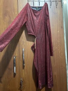 Red Sequin Bodycon Dress