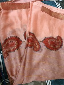 New Peach Saree 💝