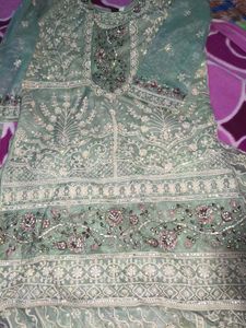Pista Colour Pakistani Style Sharara Suit