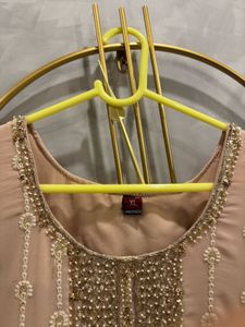 Elegant peach Anarkali Suit