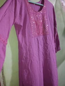 Embroidered Purple Tunic Top