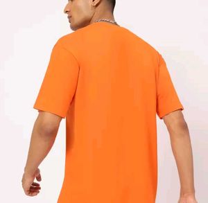 Orange Graphic Print T-Shirt