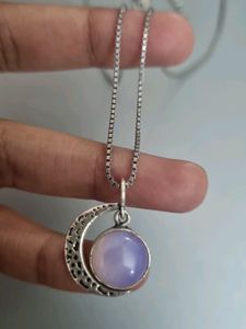 Oxidised Silver Moonstone Pendant