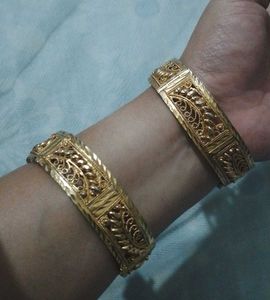 Golden Imitation Bangle Set (1pair)