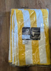 New yellow stripe towel