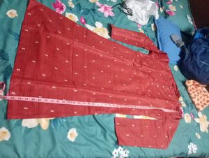 Elegant Men&#39;s Red Kurta - 40