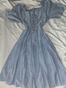 Blue Tiered Dress