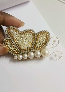 Pearl Butterfly Hair Clip