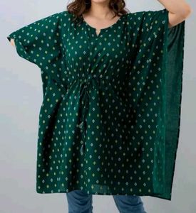 🔥Sale 🔥Green Ethenic Print Kaftaan