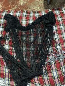 Stylish Black Scarf with Fringe very long  use