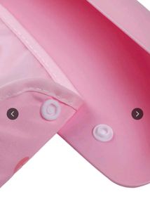 infants printed waterproof bib with crumb tray