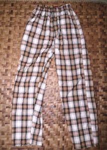 Check Brown White Pant