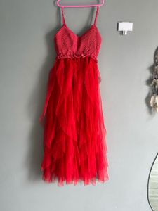 Red Tulle Party Dress