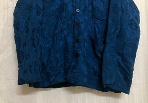 San-na Blue Printed Coat
