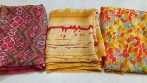 Rajwadi Semi Chiffon Printed Saree  ♥️
