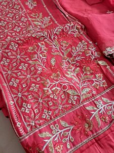 Pink 3pc Unstitched Set