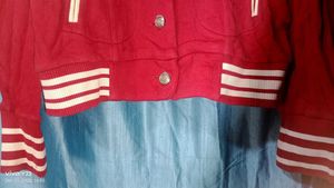 Red Button-Down Jacket