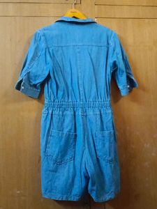 Denim Short Sleeve Romper