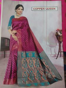 Pink &amp; Blue Saree