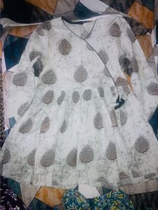 Grey Black Short Kurti