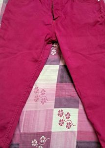 Bright Pink  Capri Jeans
